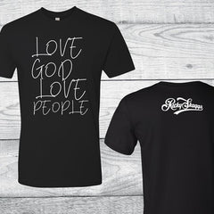 Love God Love People Black T-shirt